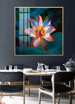 File in trần Tranh cửu ngư quần hội sen cá S1038 (bản gốc) bầu trời