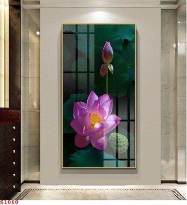 Tải file gốc Tranh cửu ngư quần hội sen cá S1060 (in khổ lớn) không vỡ