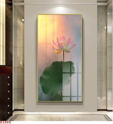 Ảnh gốc Tranh cửu ngư quần hội sen cá S1065 (độ nét cao) in mica