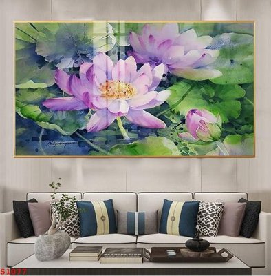 File gốc Tranh cửu ngư quần hội sen cá S1077 (chuẩn CMYK) cho nhà in