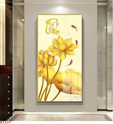 File gốc Tranh cửu ngư quần hội sen cá S1117 (PNG) không nền chất lượng