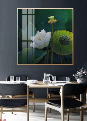 File gốc in ấn Tranh cửu ngư quần hội sen cá S1139 chất lượng vượt trội