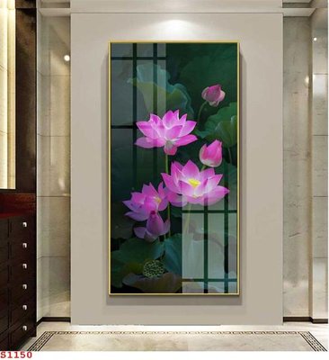 File gốc Tranh cửu ngư quần hội sen cá S1150 (in mica) làm quà tặng