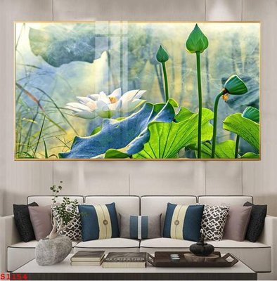 Tải file gốc Tranh cửu ngư quần hội sen cá S1154 (in khổ lớn) không vỡ