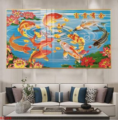 File tranh gốc Tranh cửu ngư quần hội sen cá S1166 (sắc nét từng chi tiết)