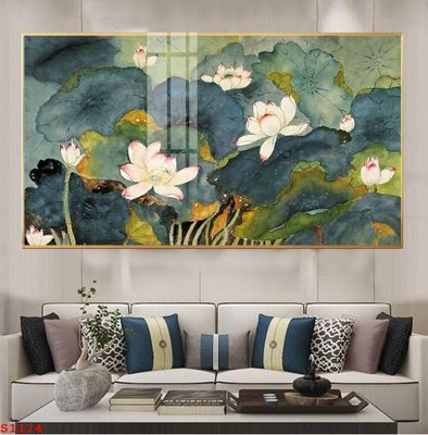 File PSD Tranh cửu ngư quần hội sen cá S1174 (bản gốc) độ phân giải cao