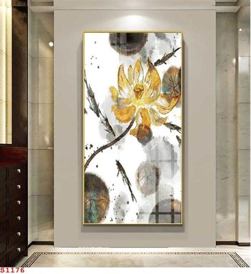 File tranh in tráng gương Tranh cửu ngư quần hội sen cá S1176 (siêu nét)