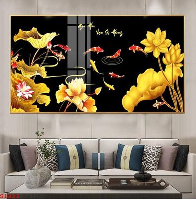 Mua file ảnh gốc Tranh cửu ngư quần hội sen cá S1233 (chất lượng cao)