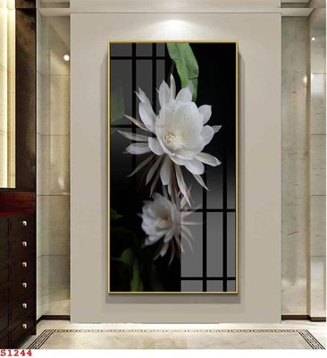 File tranh Tranh cửu ngư quần hội sen cá S1244 (bản gốc) in lụa dán tường