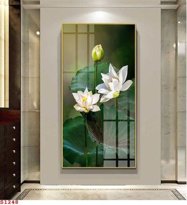 File gốc Tranh cửu ngư quần hội sen cá S1248 (trang trí) phòng trẻ em