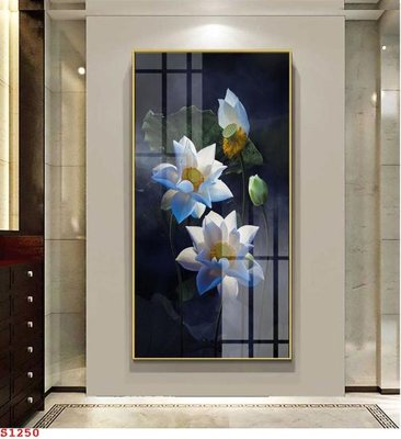 File tranh trang trí Tranh cửu ngư quần hội sen cá S1250 (tải file gốc)