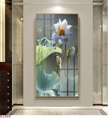 Cung cấp file tranh gốc Tranh cửu ngư quần hội sen cá S1256 độc quyền