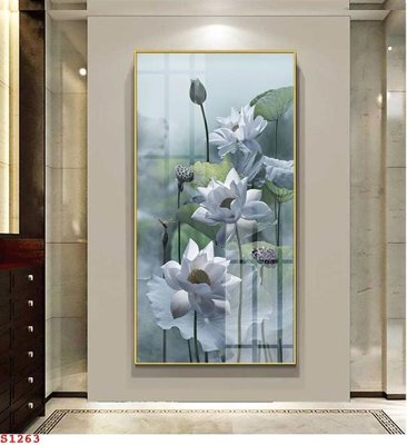 File gốc Tranh cửu ngư quần hội sen cá S1263 (trang trí) cho phòng khách