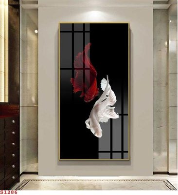 File tranh Tranh cửu ngư quần hội sen cá S1286 (gốc) chủ đề trẻ em