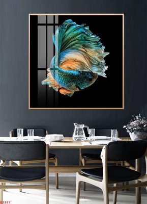 File PSD Tranh cửu ngư quần hội sen cá S1287 (gốc) tách lớp chi tiết