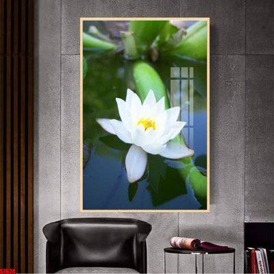 File ảnh File tranh hoa sen S1624 (gốc) in decal dán tường