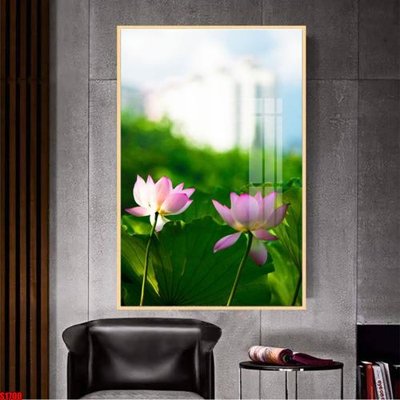 File gốc File tranh hoa sen S1700 (in lụa) họa tiết 3D