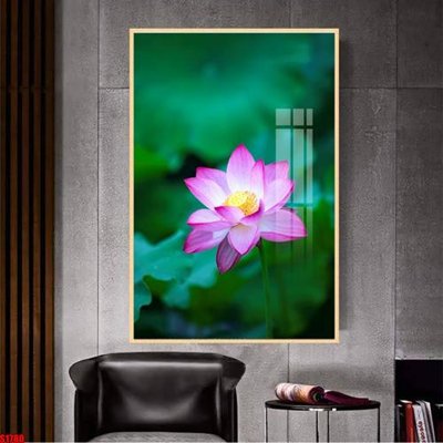 File gốc File tranh hoa sen S1780 (in mica) làm bảng hiệu