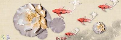 Tải file gốc Tranh cửu ngư quần hội sen cá S180 (in tráng gương) 3DFile gốc Tranh cửu ngư quần hội sen cá S180 (sẵn sàng in) chất lượng cao