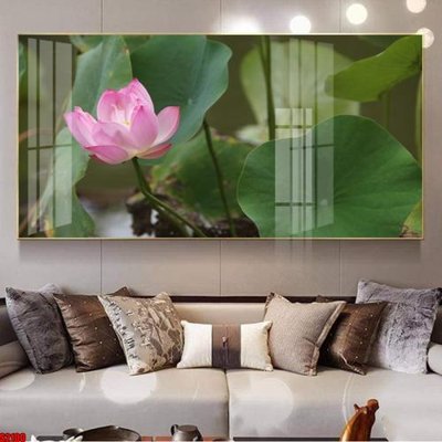 File tranh File tranh hoa sen S2100 (bản gốc) treo quán cafe