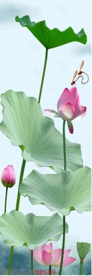 File gốc Tranh cửu ngư quần hội sen cá S276 (phong cách) châu Âu