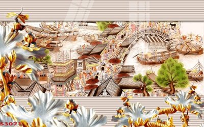 Tải file Tranh hoa sen cá cửu ngư quần hội S3071 (gốc) làm file tranh quảng cáo