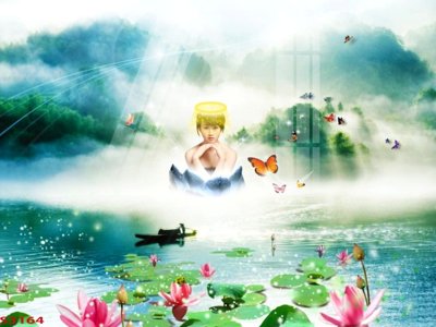 File in lụa Tranh hoa sen cá cửu ngư quần hội S3164 (tân cổ điển) Tranh hoa sen cá cửu ngư quần hội S3164