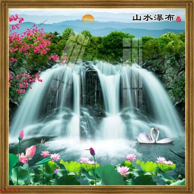 File gốc Tranh hoa sen cá cửu ngư quần hội S3171 (cho in ấn) độc quyền