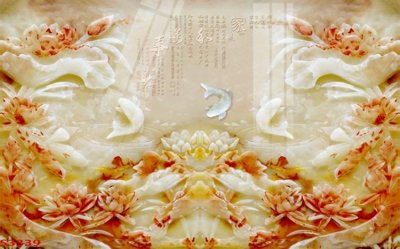 File ảnh Tranh hoa sen cá cửu ngư quần hội S3339 (gốc) in poster