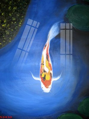 Download file gốc Tranh hoa sen cá cửu ngư quần hội S3430 (dùng cho in ấn)