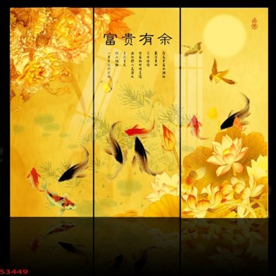 Tải file Tranh hoa sen cá cửu ngư quần hội S3449 (gốc) in ấn ngay lập tức