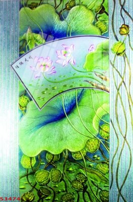 File tranh trang trí Tranh hoa sen cá cửu ngư quần hội S3474 (tải file gốc)