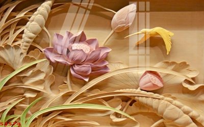 Tải file tranh gốc Tranh hoa sen cá cửu ngư quần hội S3574 chất lượng cao