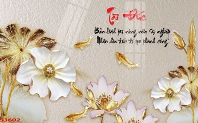 File PSD Tranh hoa sen cá cửu ngư quần hội S3602 (gốc) nhiều lớp (multi-layer)