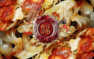 Ảnh mô tả file gốc in mica Tranh hoa sen cá cửu ngư quần hội S3688