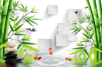 File in lụa Tranh hoa sen cá cửu ngư quần hội S3810 (chất lượng cao) Tranh hoa sen cá cửu ngư quần hội S3810