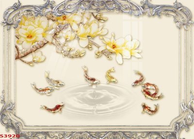 File tranh Tranh hoa sen cá cửu ngư quần hội S3920 (ảnh gốc) không bị mờ