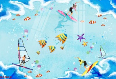 Tải file gốc Tranh hoa sen cá cửu ngư quần hội S3982 (bản PSD) đầy đủ layer