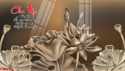 Tải về hình ảnh gốc Tranh hoa sen cá cửu ngư quần hội S4041 sắc nét