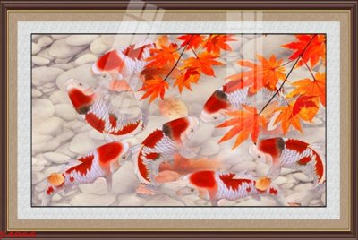 File gốc Tranh hoa sen cá cửu ngư quần hội S4066 (dành cho quảng cáo)