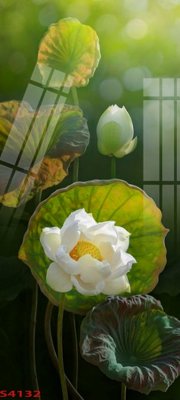 Tải file Tranh hoa sen cá cửu ngư quần hội S4132 (ảnh gốc) 300dpi Tranh hoa sen cá cửu ngư quần hội S4132