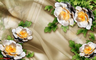 File ảnh Tranh hoa sen cá cửu ngư quần hội S4184 (gốc) in PP, decal