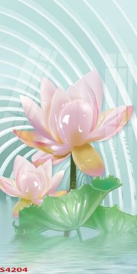 Tải file Tranh hoa sen cá cửu ngư quần hội S4204 (ảnh gốc) file AI/EPS