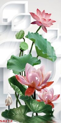 Tải file gốc Tranh hoa sen cá cửu ngư quần hội S4212 (để in lụa)