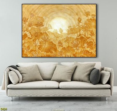 File gốc Tranh cửu ngư quần hội sen cá S424 (in mica) cắt laser