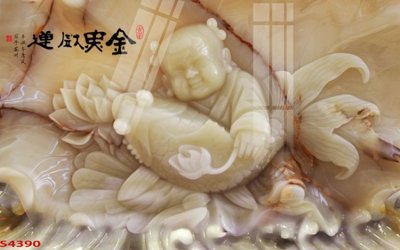 File ảnh Tranh hoa sen cá cửu ngư quần hội S4390 (gốc) in quảng cáo ngoài trời