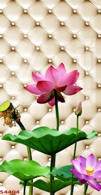 File tranh Tranh hoa sen cá cửu ngư quần hội S4404 (gốc) chủ đề con người