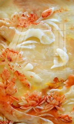 File gốc Tranh hoa sen cá cửu ngư quần hội S4547 (phong cách) tối giản