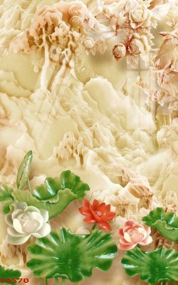 File in trần Tranh hoa sen cá cửu ngư quần hội S4570 (file gốc) chủ đề vũ trụ