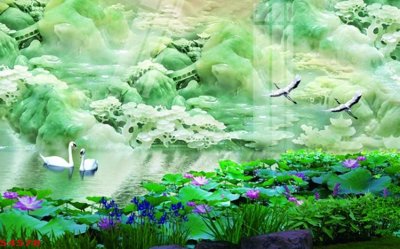 File gốc Tranh hoa sen cá cửu ngư quần hội S4578 (PNG) trong suốt (transparent)